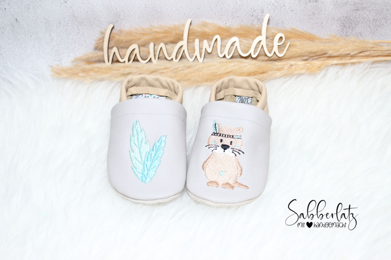 Boho-Biber-Puschen *Pastell*