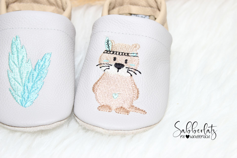 Boho-Biber-Puschen *Pastell*