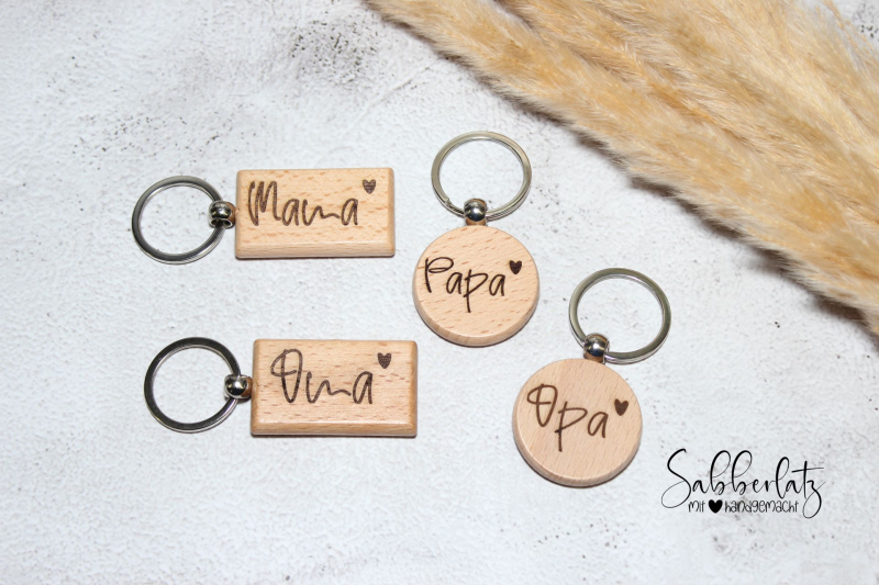 Schlüsselanhänger Holz *Familie*
