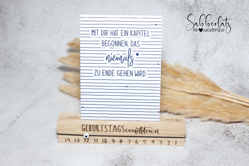 Holz-Countdown