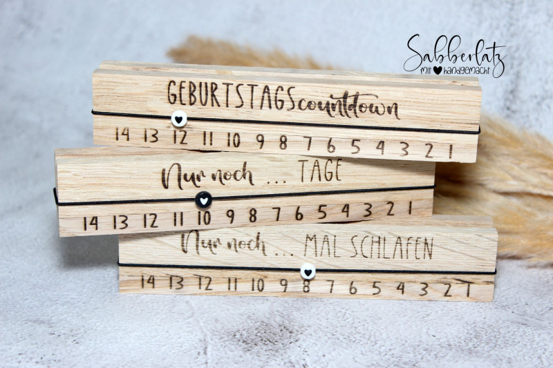 Holz-Countdown