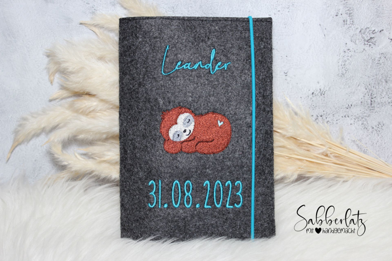 U-Heft-Hülle Faultier