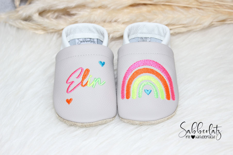 Regenbogen-Puschen *NEON*