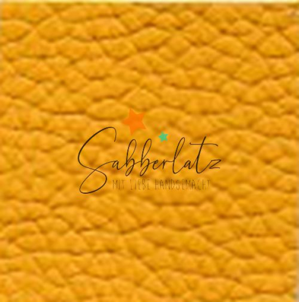 Lederzuschnitt Senfgelb